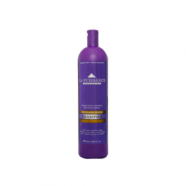 La puissance shampoo silver, logra un perfecto equilibrio en los tonos claros y matiza las canas...