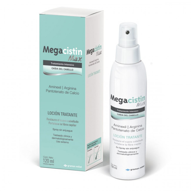 Megacistin max loción anticaída sin enjuague, restaura el cuero cabelludo, fortalece la fibra...