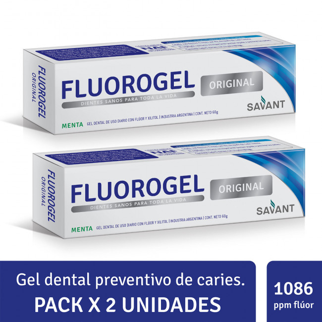 Fluorogel original menta gel 2X1