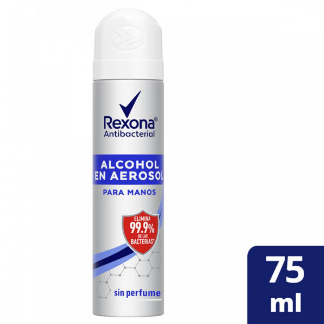 Rexona alcohol antibacterial aerosol x 75ml.