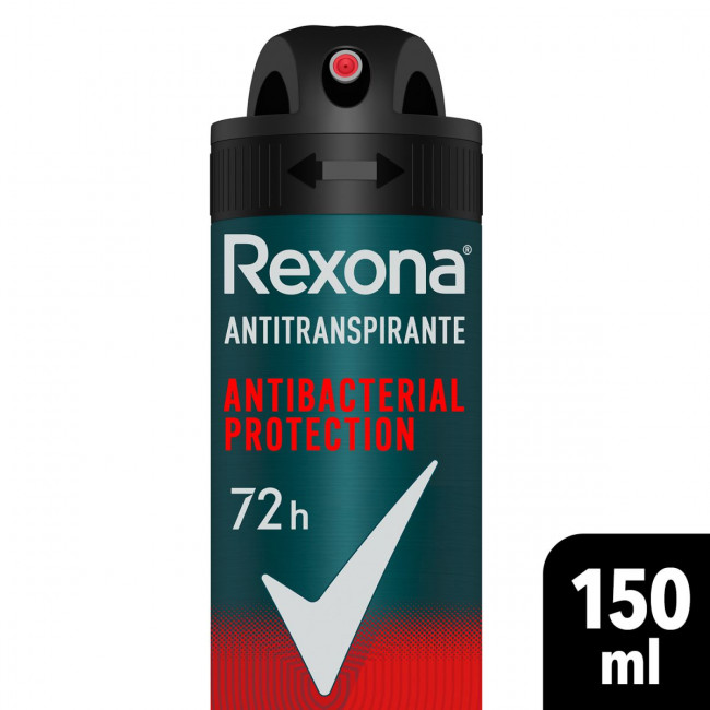 Rexona desodorante antitranspirante en aerosol antibacterial  x 90ml.