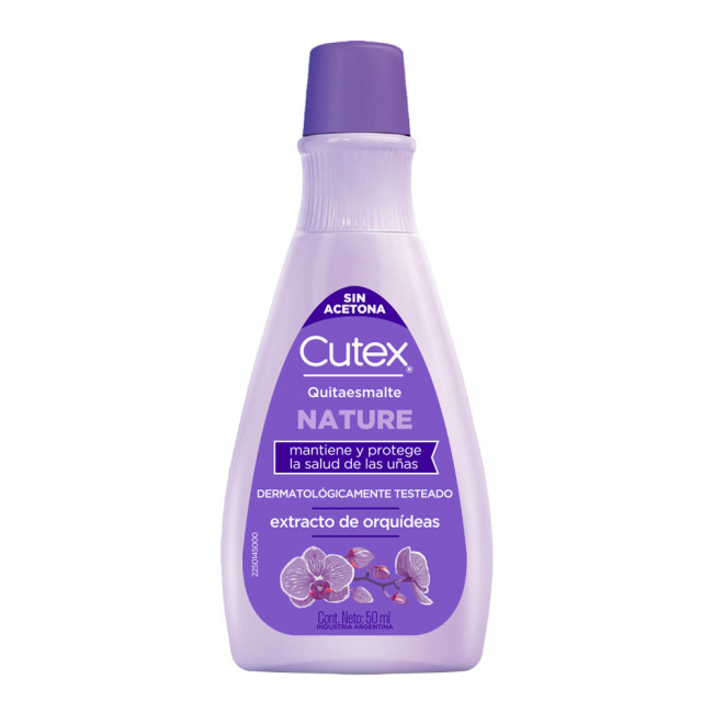 Cutex quitaesmaltes nature sin acetona x 50 ml.