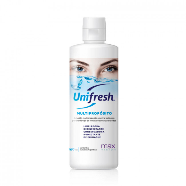 Unifresh liquido multipropósito para lentes de contacto x 120 ml.