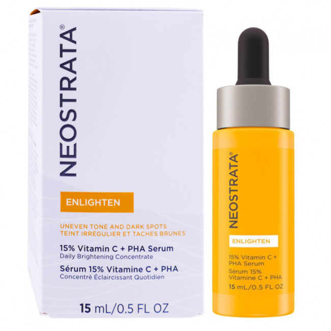 Neostrata enlighten serum vitamina c corrige manchas oscuras y tono irregular x 15 ml.