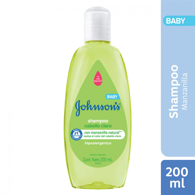Johnson baby shampoo para cabellos claros de manzanilla x 200 ml.