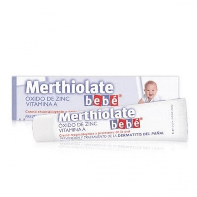 Merthiolate bebe crema reconstituyente y protectora de la piel con oxido de zinc y vitamina a. x...