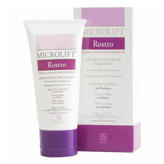 Lagos microlift rostro crema antiedad sin perfume con activos vegetales y efecto lifting x 50 grs.