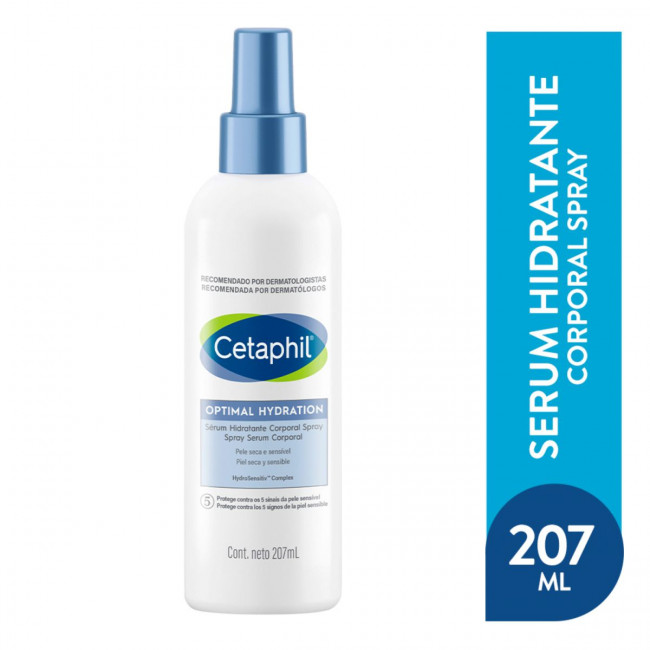 Cetaphil oh serum hidratante corporal spray, con ácido hialurónico, hidrata durante 48 hs. x 150 ml.
