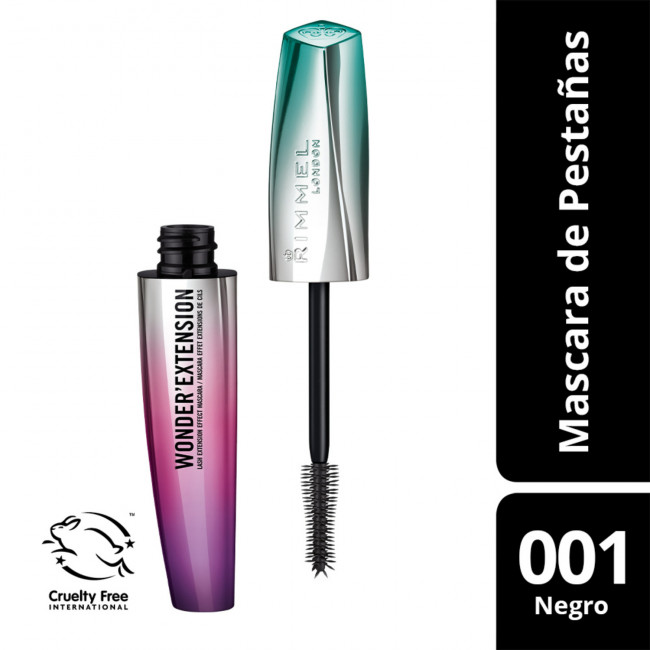 Rimmel máscara para pestañas wonder extension alargadora brinda un efecto instantáneo de...