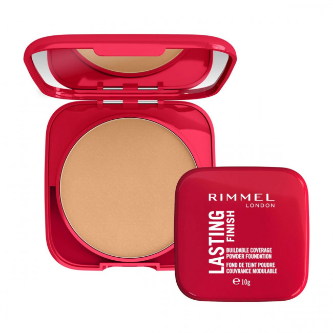 Rimmel rostro lasting finish base compacta de maquillaje en polvo ligera y suave al tacto, color...