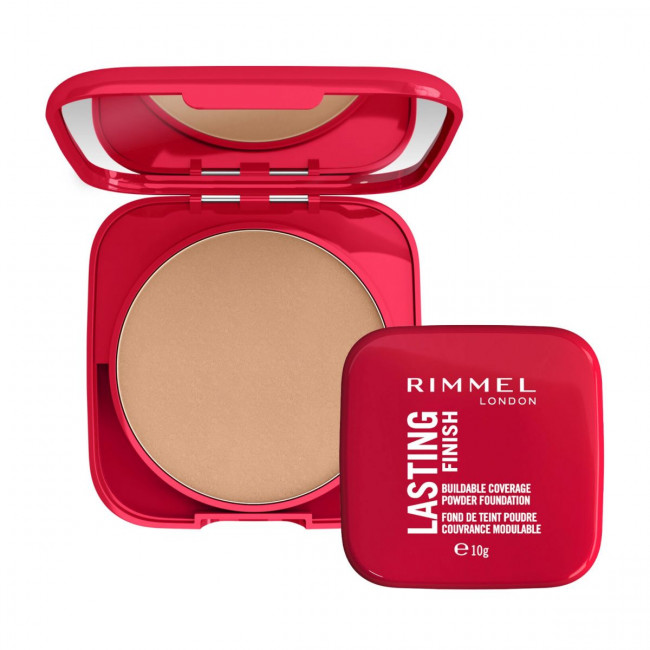 Rimmel rostro lasting finish base compacta de maquillaje en polvo ligera y suave al tacto, color...