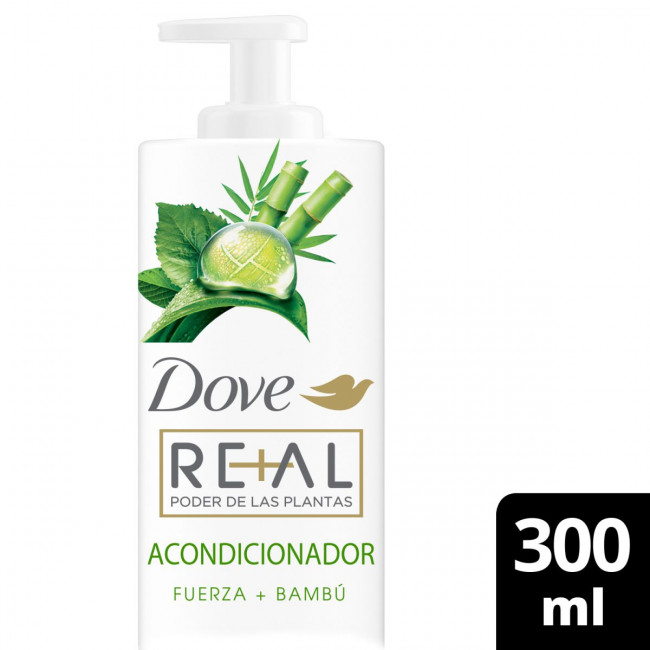 Dove acondicionador fuerza + bambú para cabellos débiles y quebradizos x 300 ml.